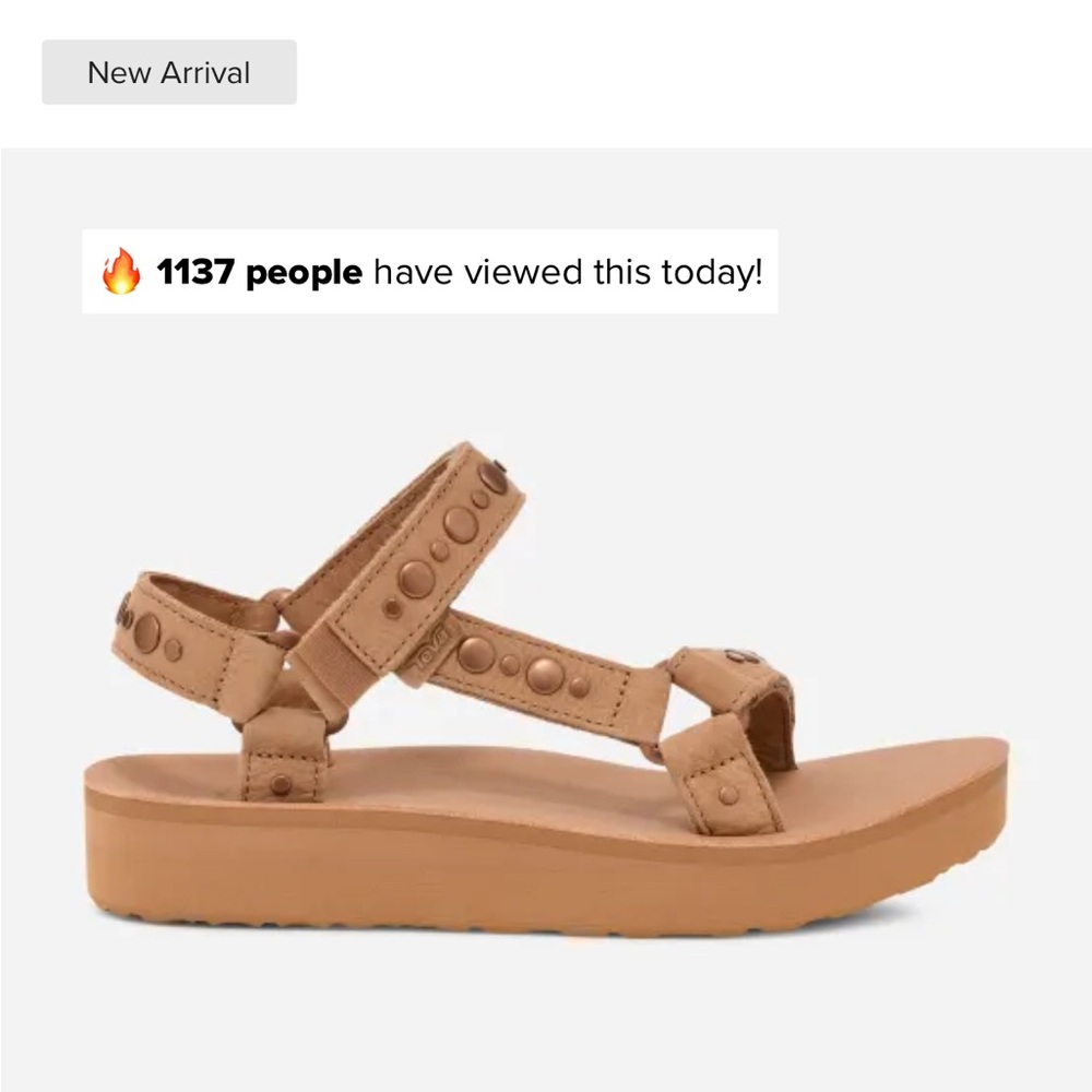 Teva Tan Sporty Sandals with Adjustable Straps